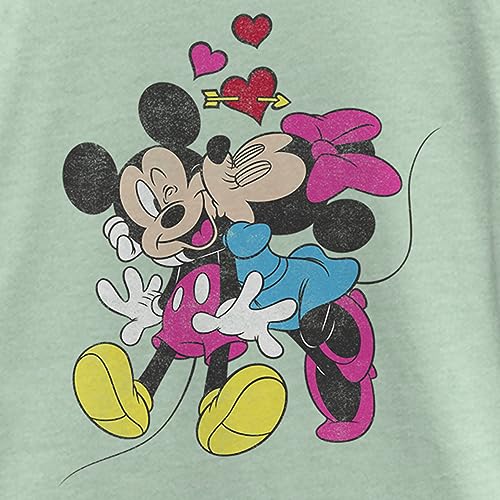Image of Disney Girls Characters Mickey Minnie Love Girl's Solid Crew Tee