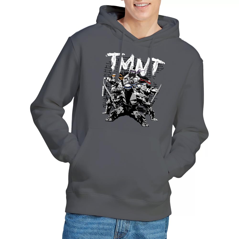 Teenage Mutant Ninja Turtles Tmnt Tmnt Team Hoodie, Charcoal, X-Large