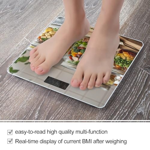 Báscula digital para baño de vidrio templado con pantalla LCD miniatura 5