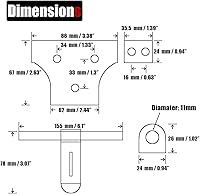 Vista 2 de JQK Pestillo de puerta corredera de 6 pulgadas, perno de barril de acero inoxidable 304 grueso con orificio para candado, pestillos interiores