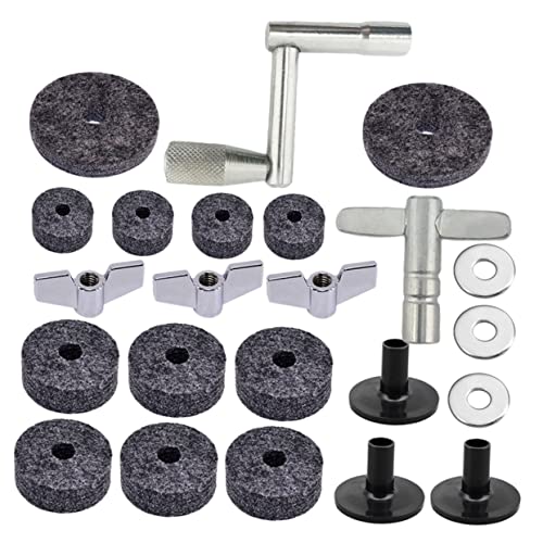 Levemolo Drum Kit Felt Pad Useful Drum Pad Set Antiskid Cymbal Felts Easy Replacement Accessories
