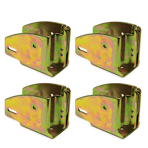 MOEBULB Steel E-Track Wood Beam Brackets Socket Fittings 4-Pack E Track Accessories Cargo Storage Lumber Bracket for Cargo Control, Shelf Brackets,Cargo Trailer