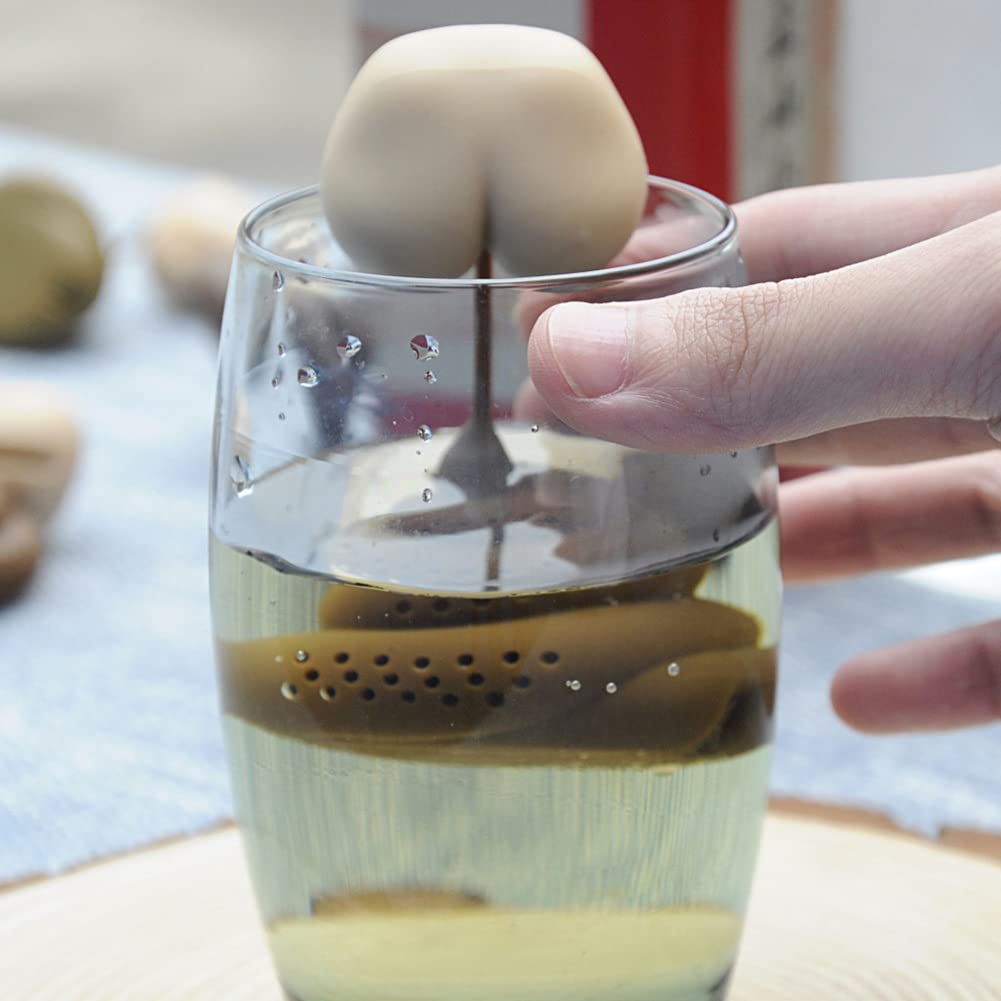 Infuseur à Thé En Silicone En Forme Caca - Passoire Thé En Vrac Réutilisable, Mignon Et Pratique