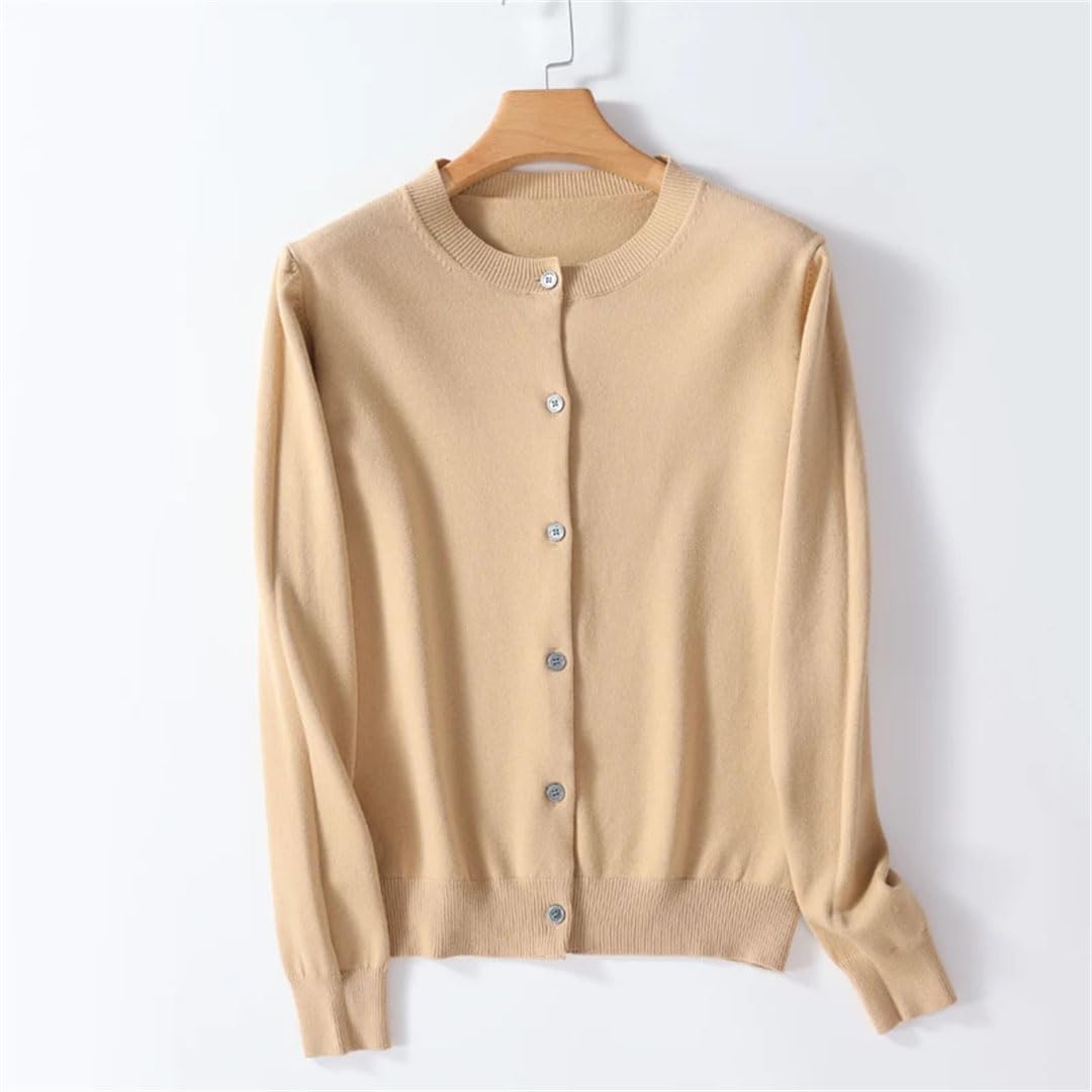 Cardigan da donna a maniche lunghe in cashmere lavorato a maglia