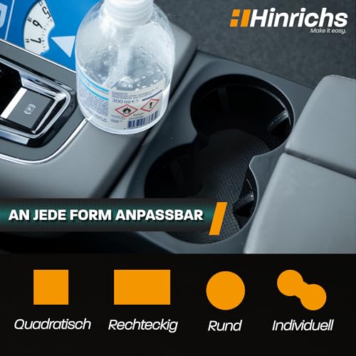 Hinrichs Antirutschmatte Auto 120 x 100 cm - Kofferraummatte zuschneidbar - Anti Rutsch Matte, Schmutzfangmatte & Schubladenmatte - Gummimatte Kofferraum - rutschfeste Unterlage für Hundebox