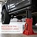 ActiveTrail 2 Pack 12T Pin Type Jack Stands, Pin-Style Supports for Heavy Trucks & RVs, Quick-Release Locking, 11-18 Inch Adjustable Height, Professional Garage & Shop Use, Red