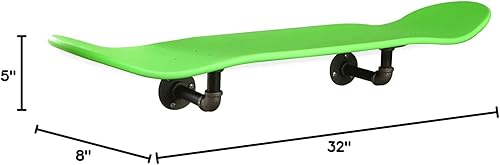 Miniatura 3 de Estante flotante de plataforma de patineta de estilo industrial con sistema de montaje de tubería - Estantería de patín interior hecha a medida -