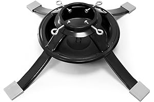 Christmas Tree Stand for Real Xmas Tree, Sturdy Metal Base with 1-Gallon Water Capacity