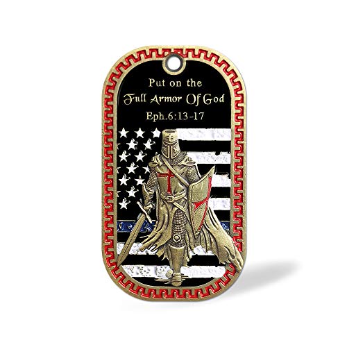 Put on the Whole Armor of God Dog Tag Pendant Necklace2