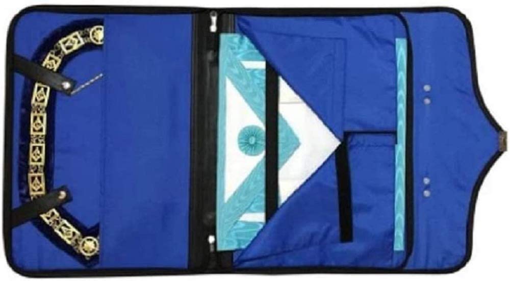 Masonic regalia MM/WM & Provincial Delantal Bolsa con brújula