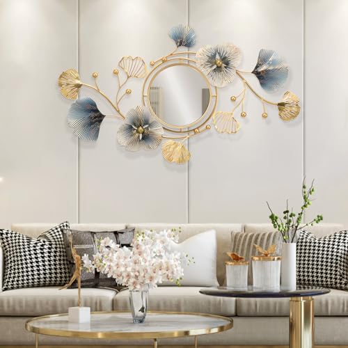 Lucky Monet Wall Art Decor Large Metal Wall Art Modern Geometric Circular Decor Wall Sculptures Wall Hanging Decoration for Living Room Dinning Room Bedroom Entryway Kitchen (Style 3)