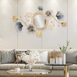Lucky Monet Wall Art Decor Large Metal Wall Art Modern Geometric Circular Decor Wall Sculptures Wall Hanging Decoration for Living Room Dinning Room Bedroom Entryway Kitchen (Style 3)