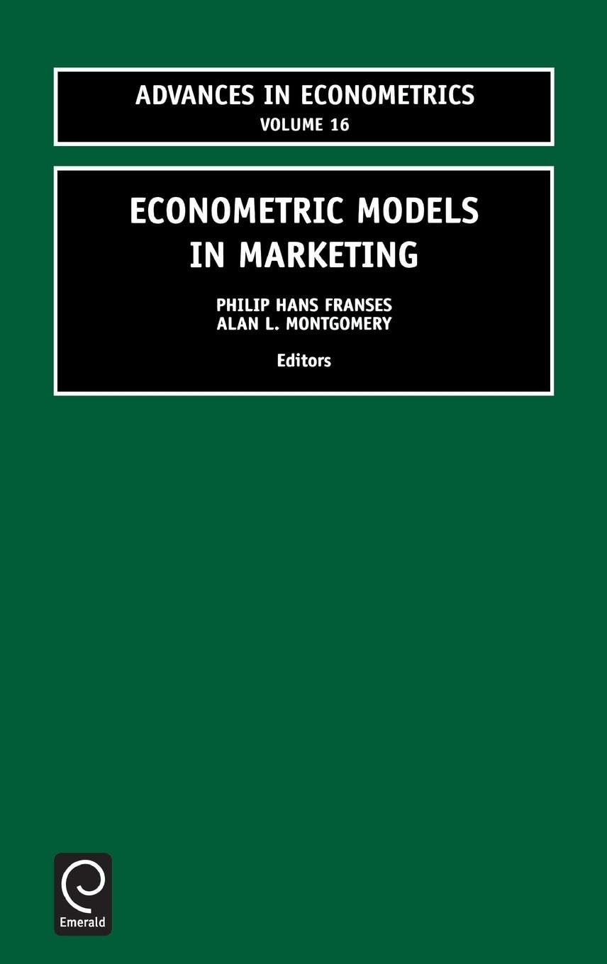 Buy Econometric Models in Marketing: 16 (Advances in Econometrics) — BookShops.in