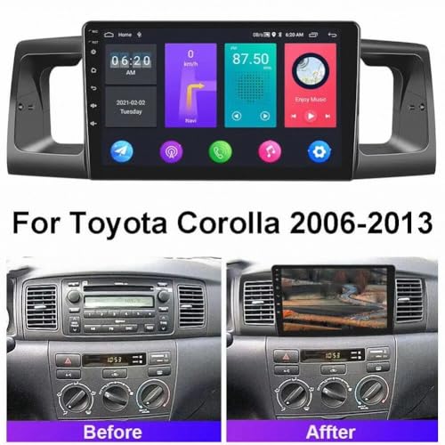 Radio coche 2 DIN para Toyota Corolla E120 E130 con pantalla y GPS 2