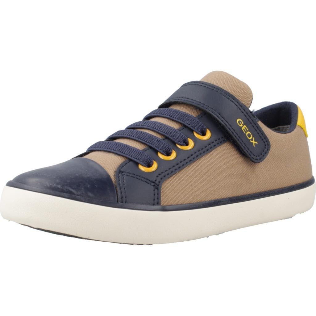 Geox J GISLI BOY B, Boys’ Sneaker, Camel/Navy,