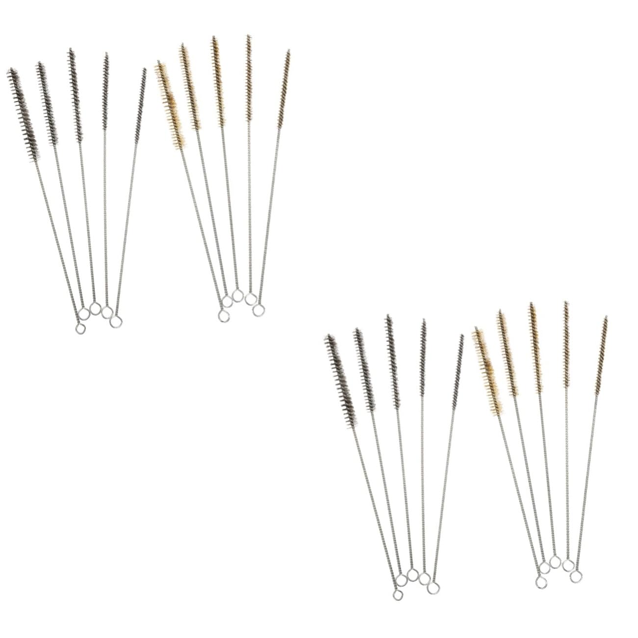 HOMOCONO 20 Pcs Stainless Steel Wire Brush Drill Round Wire Brush for Drain Pipe Cleaner for Rust Removal