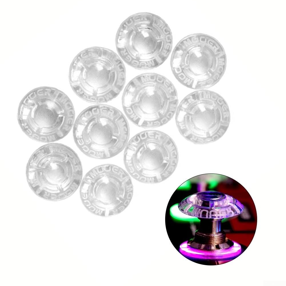 RANRAO 10pcs Clear Footswitch, Trasparente Shroom Candy Plastica Pedale Effetto Pedale Nail-Caps Pedale per Protezione Cap per Mooer Effetti Chitarra Accessori