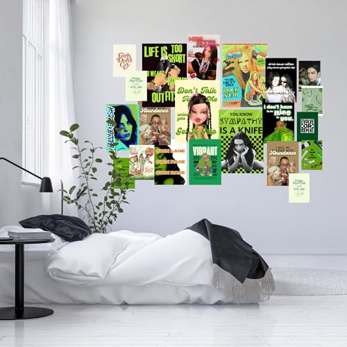 Image of Yellow Town India BRAT SUMMER CODED Femme Aesthetic Multi Sized Poster Kit, Set of 21 Aesthetic Room Decor Wall Art for Hostel, Dorm, Bedroom, Living Room Wall Decor