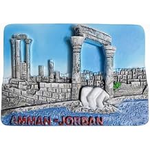 3D عمان الأردن ثلاجة مغناطيسية تذكارية سياحية ثلاجة مغناطيسية زخرفية حرفة مرسومة يدويا