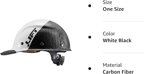 Miniatura 2 de LIFT Safety DAX Fifty 50 - Gorra de fibra de carbono estilo tapa dura compatible con ANSI, 6 puntos mejorados, suspensión mejorada corona triple