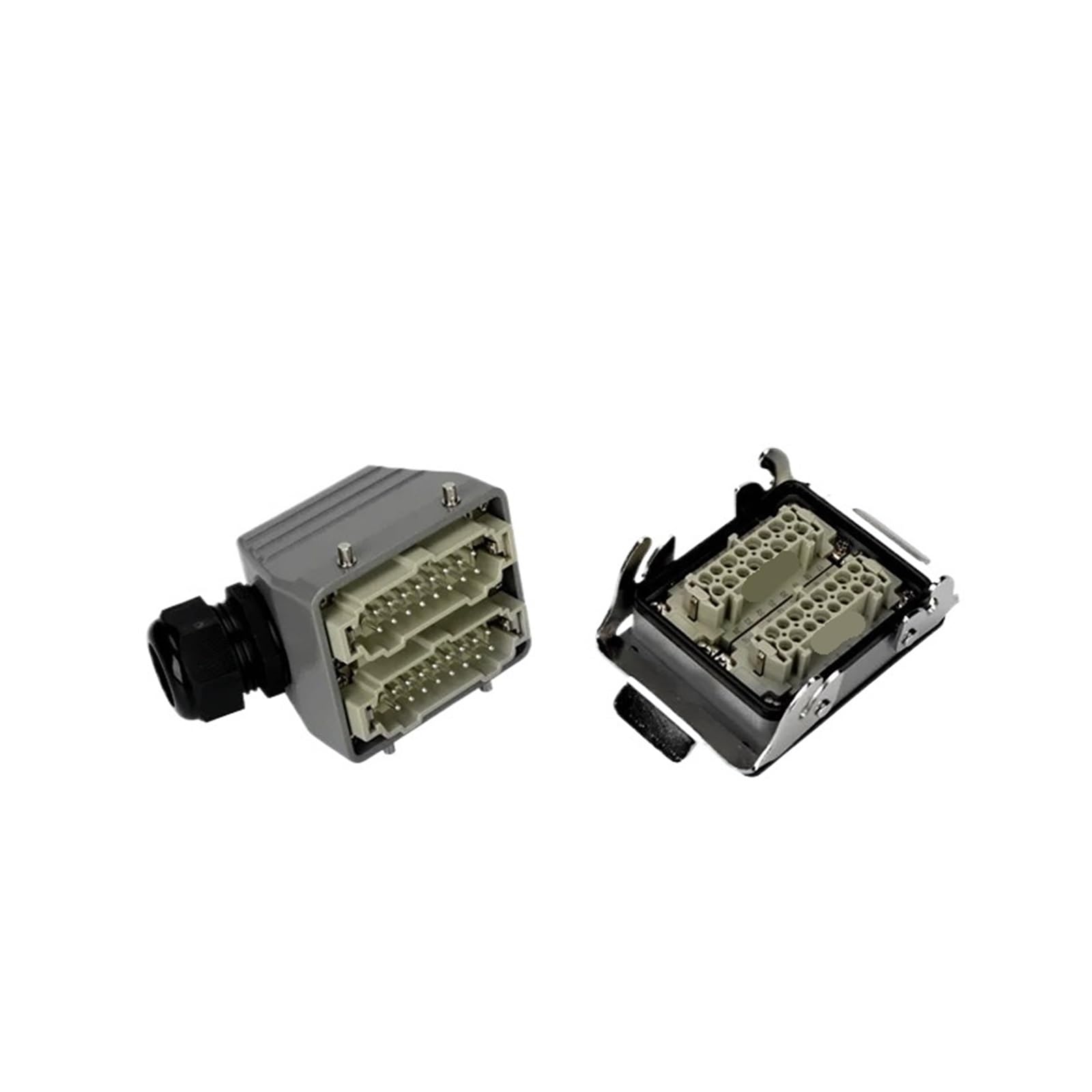 Connettore rettangolare a 32 nuclei for carichi pesanti | IP65 antipolvere e impermeabile, dispositivo con chiusura a scatto, 16 A 500 V,(32P Top Entry)