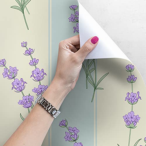 Papier peint fleurs de lavande violet 104x70cm en latex Coloray pour meuble et mur - 4