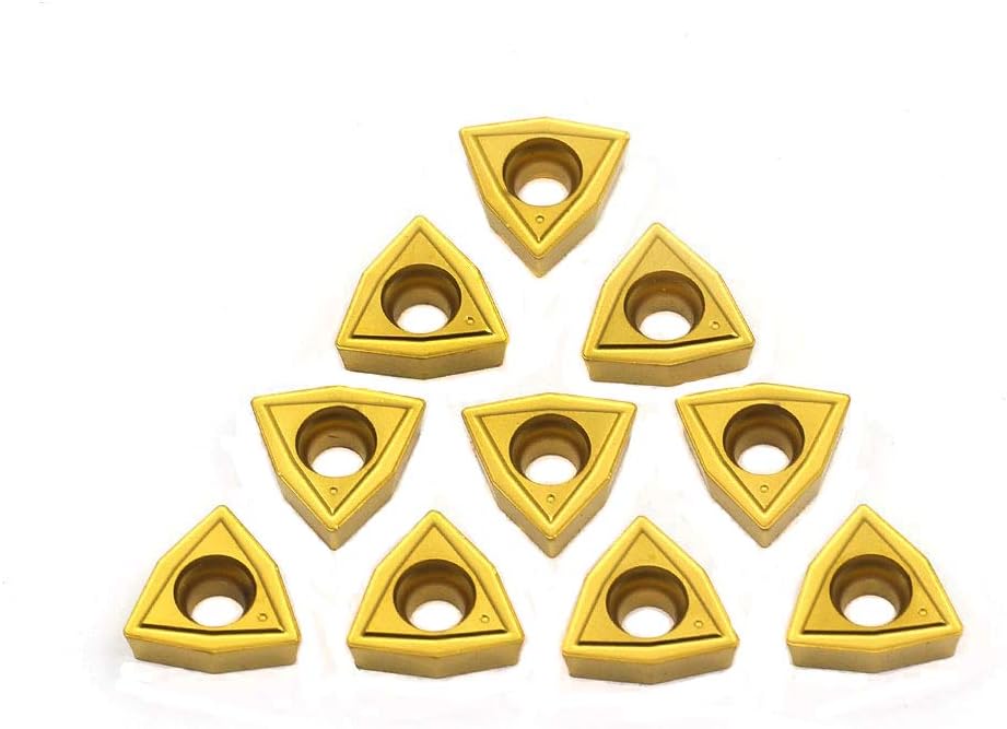 OSCARBIDE WCMT050304(WCMT2.52) Carbide Turning Inserts,WCMT Inserts CNC Lathe Insert for Indexable Lathe Turning Tool Holder Insert Replacement,10 pcs/Pack
