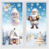 Wiederverwendbare Weihnachtssticker: Weihnachten Fensteraufkleber bestehen hochwertige Materialien mit satten Farben und klaren Mustern. Die fensterbilder weihnachten sind beidseitig, so dass sie von innen nach außen sichtbar sind. Sie sind beschädigen Wände und Glas nicht und können wiederverwendet werden.
