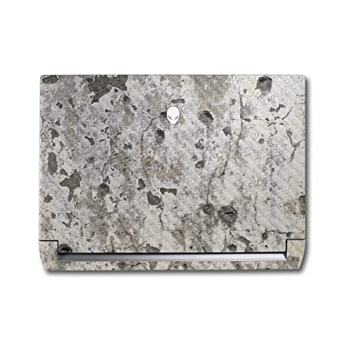 Image of MightySkins Carbon Fiber Skin Compatible with Alienware M17 R5 (2022) Full Wrap Kit - Blasted Concrete | Protective, Durable Textured Carbon Fiber Finish | Easy to Apply | Made in The USA