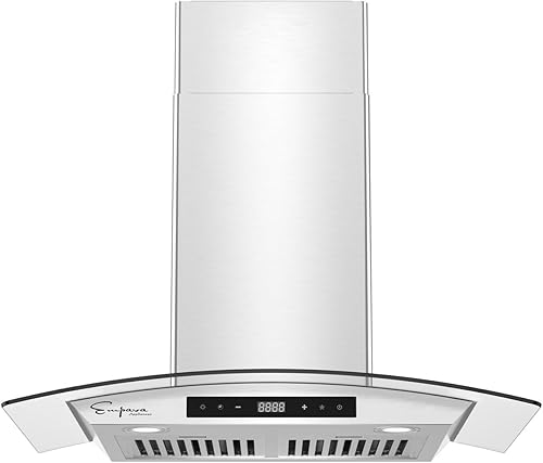 Miniatura 2 de Empava Campana extractora de pared de 30 pulgadas y 500 CFM, salida de conductos, ventilación de cocina, vidrio templado, controles táctiles suaves,