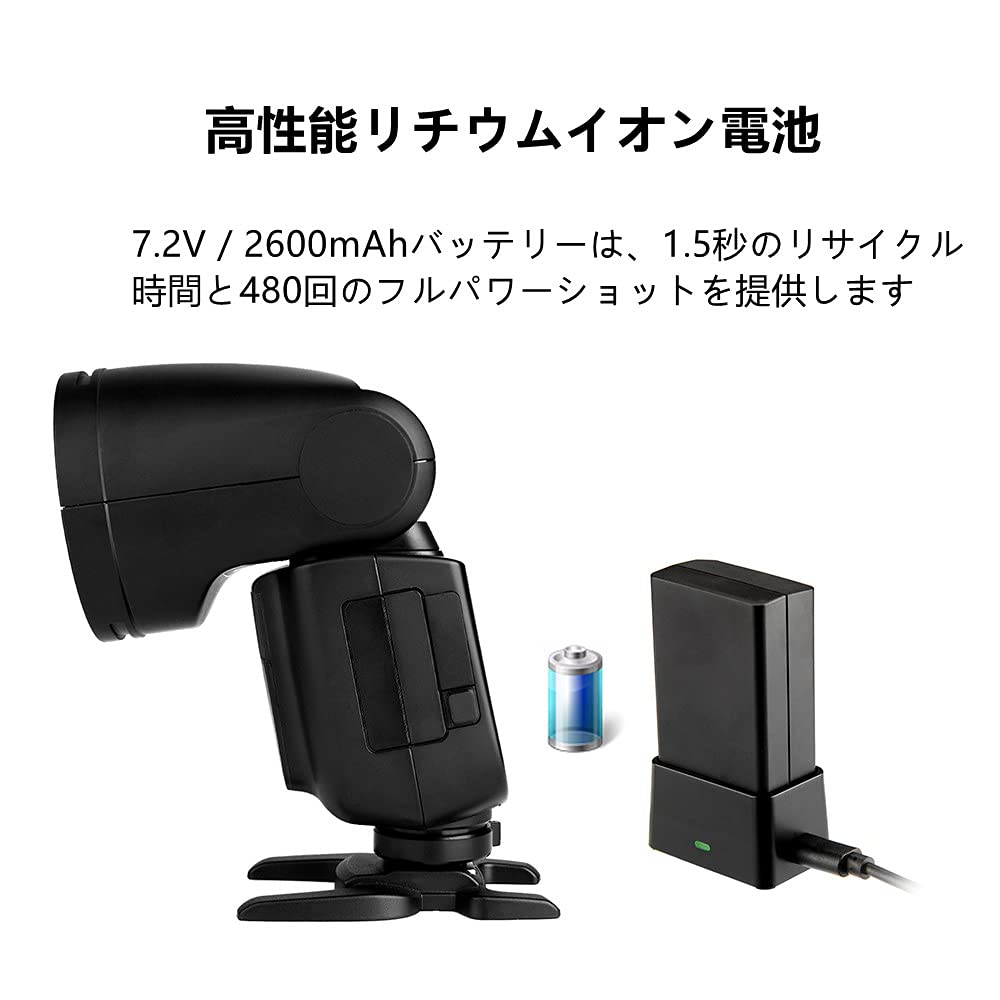 Amazon | 【Godox正規代理】GODOX V1P フラッシュストロボ 76Ws カメラ 