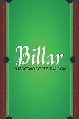 Billar cuaderno de puntuación Cuaderno de entrenamiento de billar cuaderno para todos aquellos que quieran mejorar en el campo del billar un ...