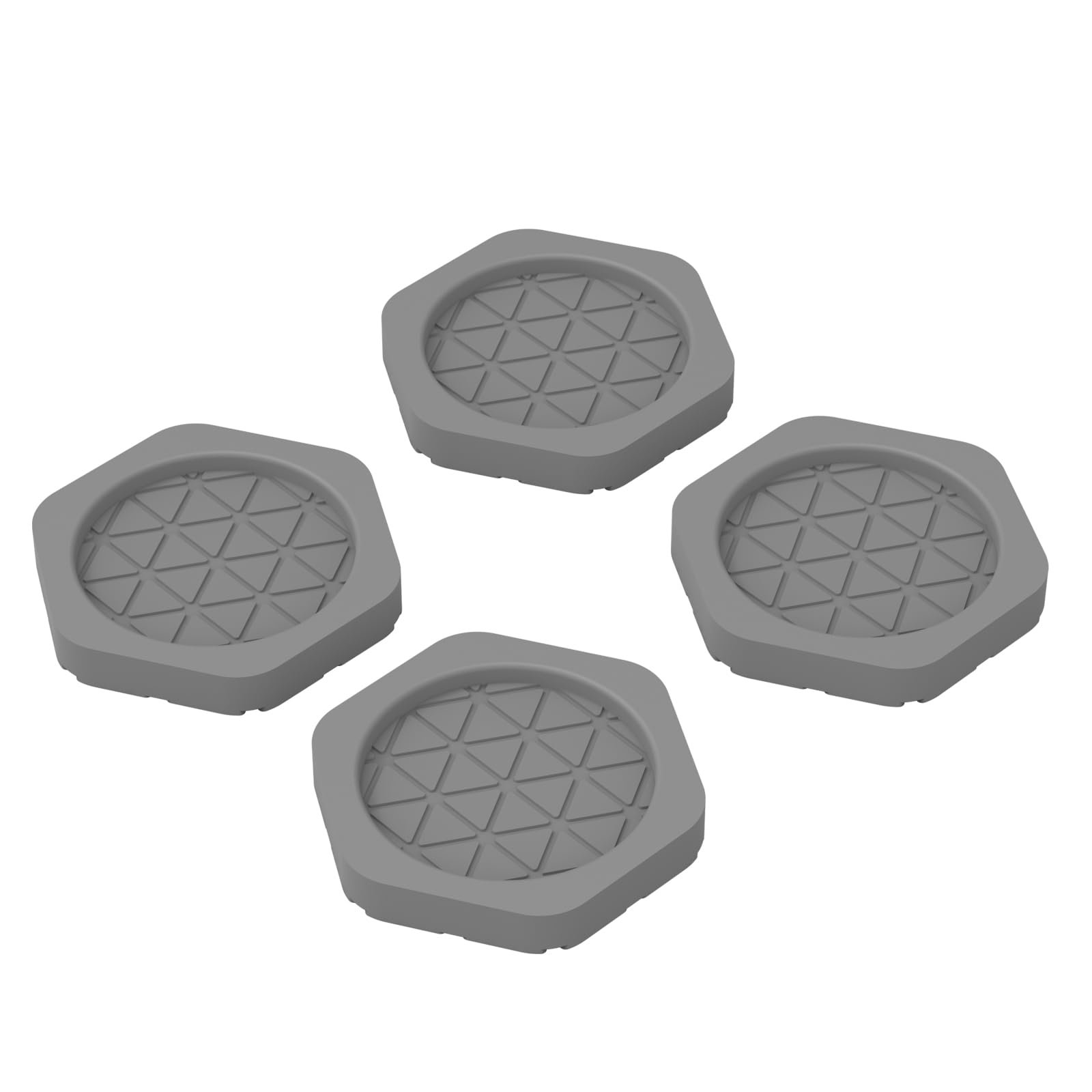 Shock Absorbing Mat-hexagon, Anti Vibration Pads for Washing Machine, Anti Vibration Pads Prevent Washer & Dryer Moving Shaking Walking, Floor Protector 4 Pack