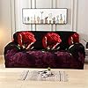 Couverture de Canapé Extensible Fourreaux Canapé, tout compris antidérapants Siège 1-4 Personnes Combiné, Four Seasons général Polyester Salon Canapé Ensembles, Roses 145x185cm Couverture de canapé