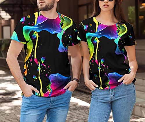 Linnhoy Men's Women's Shirts Unisex 3D Graphic Print Fashion T-Shirts for Adults Teens Novelty Casual Tee Tops Size S-XXL3