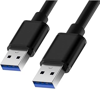 USB 3.0 ケーブル タイプA-タイプA オス-オス 金属コネクタ搭載 データライン ノートクーラー用 0.6m