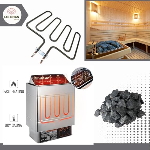 GOLDMAN SERVICE Verwarmingselement voor saunakachels, hoog vermogen, 2000 W, reserveonderdeel, compatibel met Finse saunakachelen, Spaa, Clubs, Hotel. Afmetingen: 300 x 330 mm - Afbeelding 6