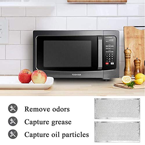 Wb06X10596 Microwave Grease Filter For Ge Oven Range Hoods, Countertop Microwave Filter Replacement, Aluminum Mesh, 13.5 Inches X 6 Inches Replaces Part # Ps952418, Pvm1870Sm3Ss, 2 Pack #TOP3