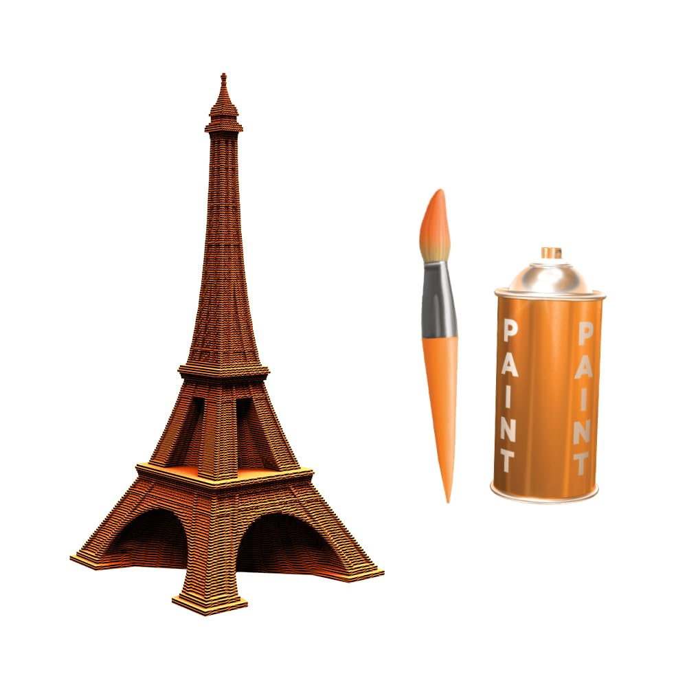 Tour Eiffel Puzzle 3D en Carton – Maquette à Monter | 224 Pièces, 36 × 16 × 16 cm – Kit Sculpture DIY à Peindre, Matériaux Recyclés, Ados & Adultes, Idée Cadeau Déco