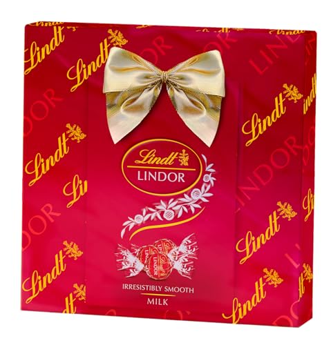 Lindt Lindor Caja Bombones de Chocolate con Leche Wrapped Box, cremoso, caja de bombones Lindt, bombones para regalar, 287g Lindt Lindor Caja Bombones de Chocolate con Leche Wrapped Box, cremoso, caja de bombones Lindt, bombones para regalar, 287g
