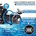 Leomru 2 HP Pool Pump 6800 GPH Self Priming in/Above Ground Swimming Pool Pump 110V/220V Dual Voltage Single Speed Pumps with Strainer Basket 6Pcs Connectors