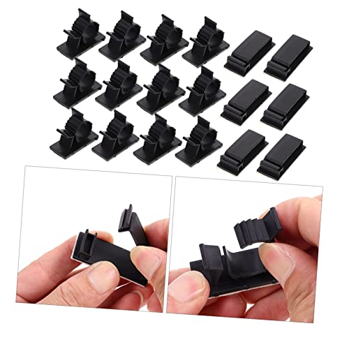 DOITOOL 54pcs Clips para Gestión de Cables Autoadhesivos Organizadores de Cables para Electrodomésticos y Cargadores Compactos y Fáciles de Instalar, Sujetadores de Cables para Escritorio y Uso en Casa miniatura 7