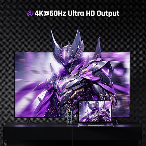 Image of DockCase Explorer Edition Visual Smart USB C Hub (7-in-1) with HDMI Port 4K@60Hz, 100w PD Power Delivery, 3 USB-A 5Gbps Data Ports, SD /TF Card Reader, for MacBook Air /Pro, iPad Pro, Dell XPS, and More