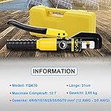 Solsop Hydraulic Crimping Tool Crimper Pliers - 9 Sets of Crimping Shapes 4-70 mm² for Copper Aluminium Cable Lugs - Image 5