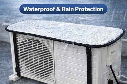 Image of AC Outdoor Unit Protector from Heat & Rain | Sunproof Split AC Cover | XLPE Foam with Aluminium Foil Material | 4-Layer Thermal Protection (Thickness 12 MM, 16*36 Inches)