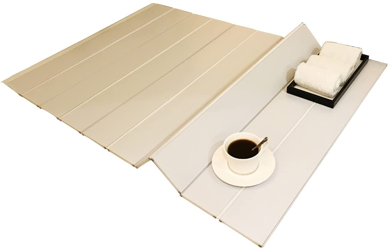 Couvercle de baignoire JATIBOSH isolant en PVC anti-poussière et pliable