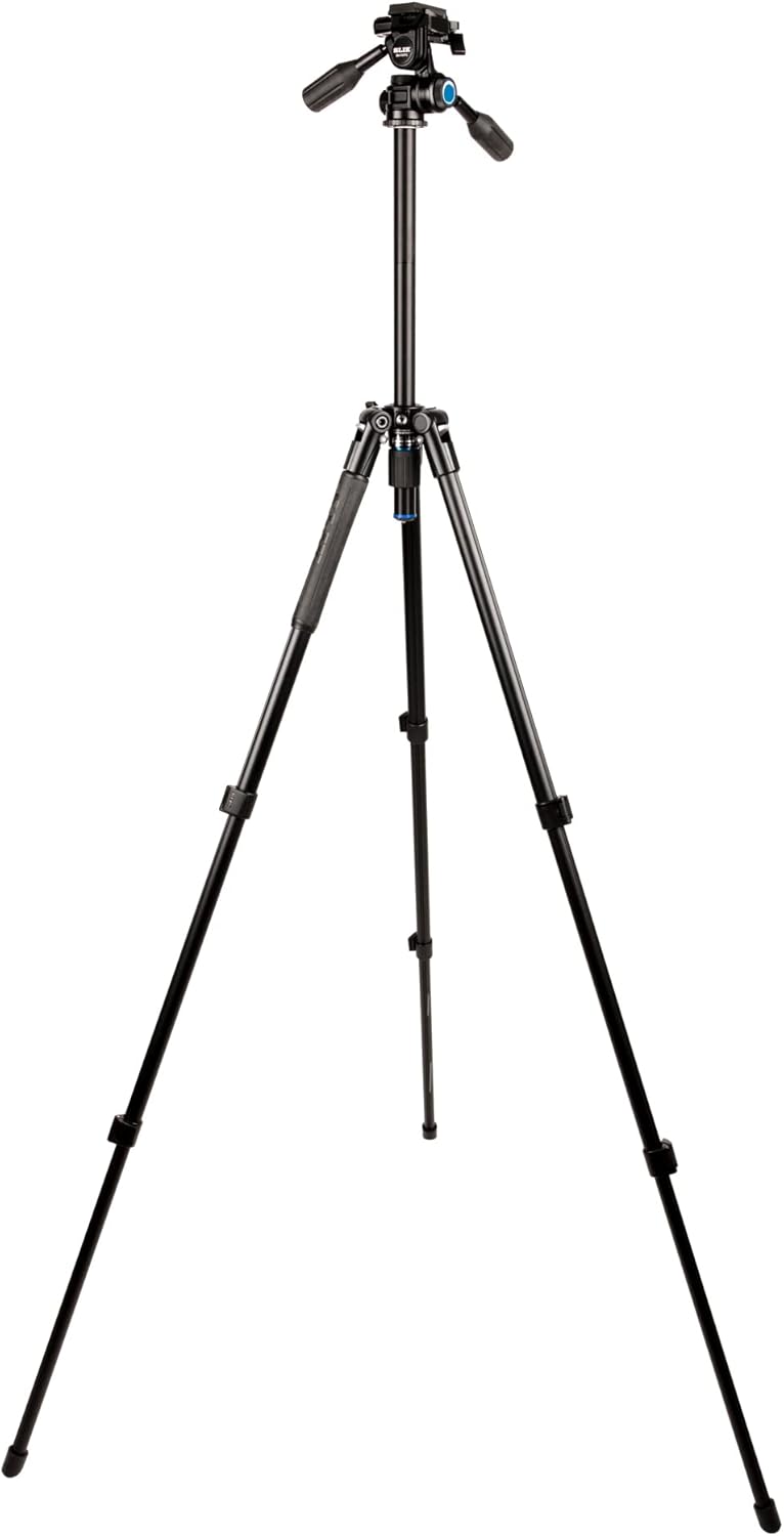SLIK PRO AL-523-3WFC Aluminum Tripod Kit with SH-747FC 3-Way Pan Head w/Friction Control, Black