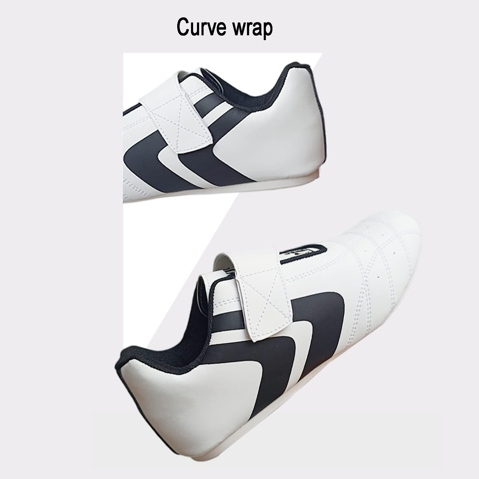 CLSQLXYJZC Scarpe da Taekwondo per Bambini per Adulti, Scarpe da Allenamento Kung Fu da Boxe Traspiranti Antiscivolo Quattro Stagioni, per Scarpe da Arti Marziali da Palestra Sportive Tai Chi Leggere