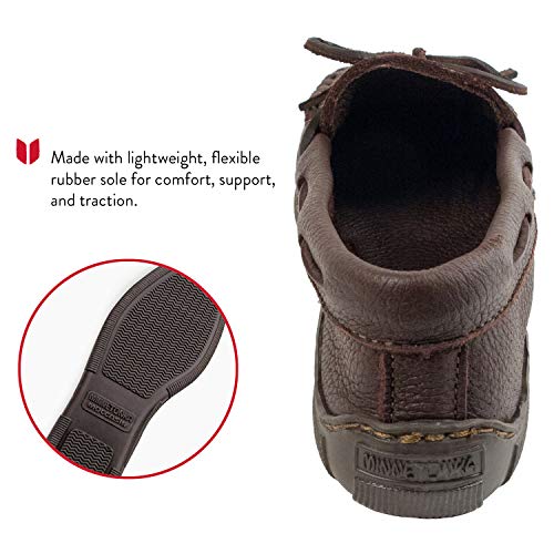 Minnetonka Women's Moosehide Classic Moccasins 6.5 W Chocolate4
