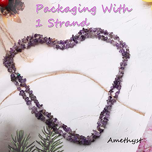 Gacuyi SS-QX-13 Natural Chips Gemstone Beads For Bracelet, Irregular Amethyst Crystal Stone Beads For Jewelry Making,Polished Crushed Healing Drilled Loose Beads thumb #1
